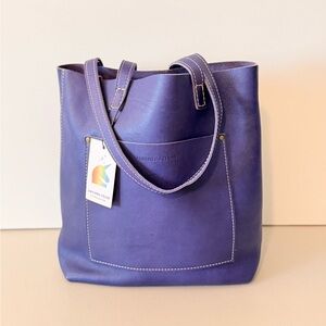 Portland Leather Goods VIOLET Full sizes crossbody  tote. ⭐️rare⭐️ ❌SOLD❌